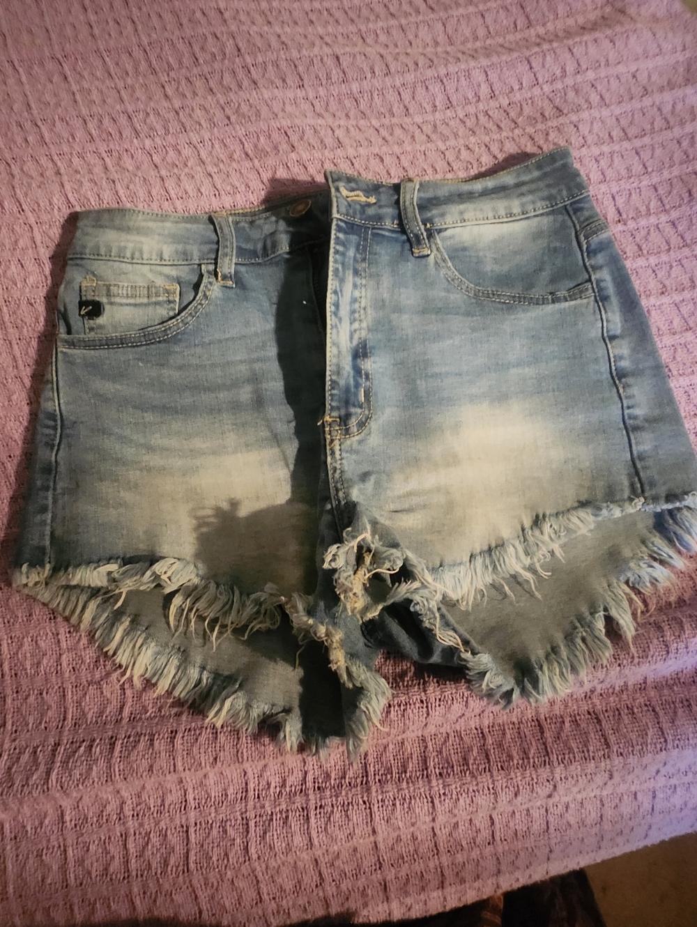 Light Wash Distressed Denim Women’s Shorts